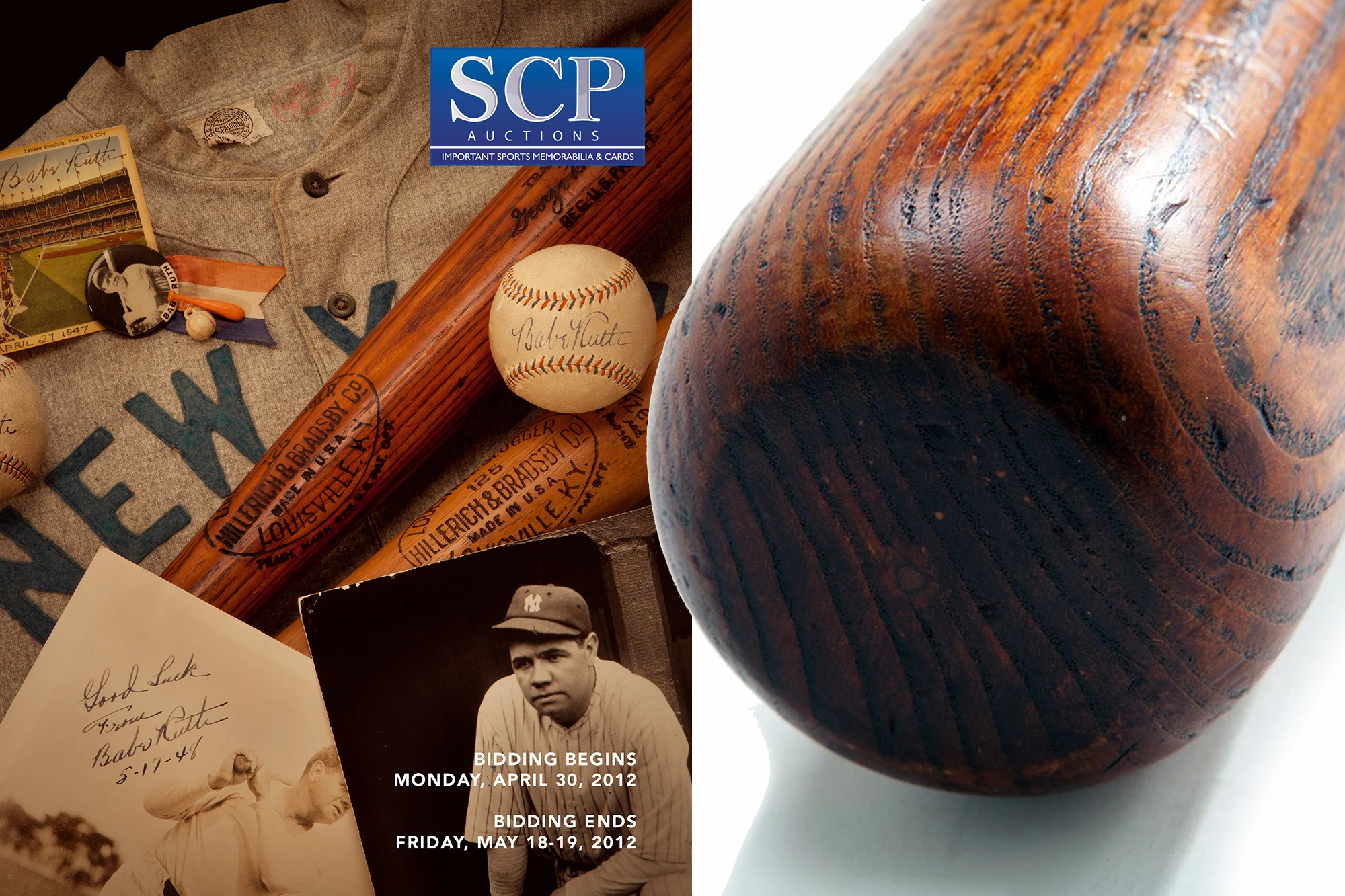 Babe Ruth 1927-28 Baseball Bat | Auction House: SCP Auctions | Price fetched: $591,007 | Auctioned: May 20, 2012