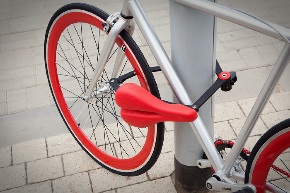 The Seatylock combines a folding lock with a saddle