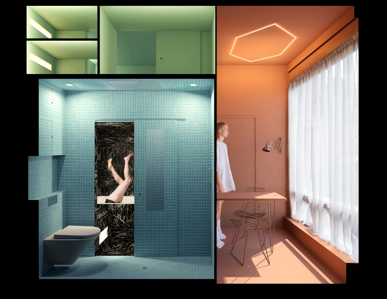 The Cabanon's spa area is reached from within its bathroom
