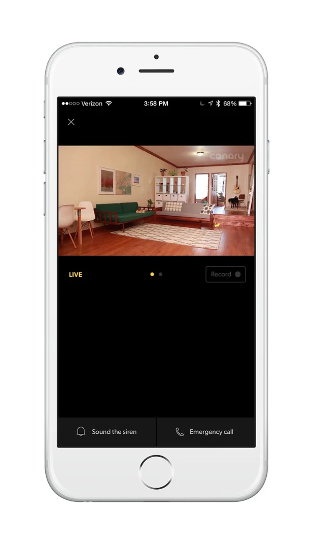 The Canary app live feed