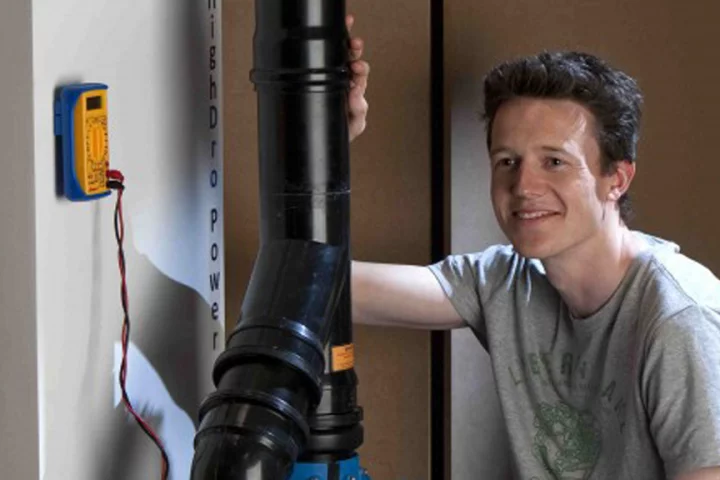 Tom Broadbent and his HighDro Power system for harnessing the energy from falling wastewater