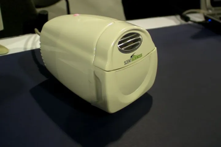The ScentScape unit that plugs into a PC via USB to produce smells tailored for games and videos