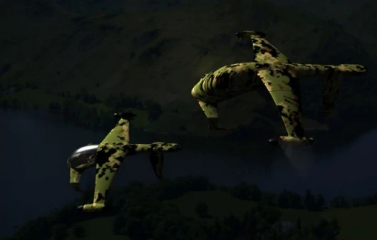 The falx hybrid-electric tilt-rotor concept in military trim.