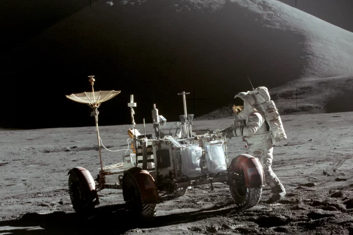 Lunar rilles similar to those explored by Apollo 15 in 1971 indicate the existence of giant lava tubes on the Moon (Image: NASA)