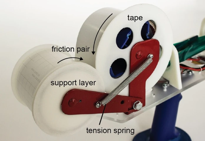 Commercially-available, inexpensive plastic tape is used to form rigid tubes