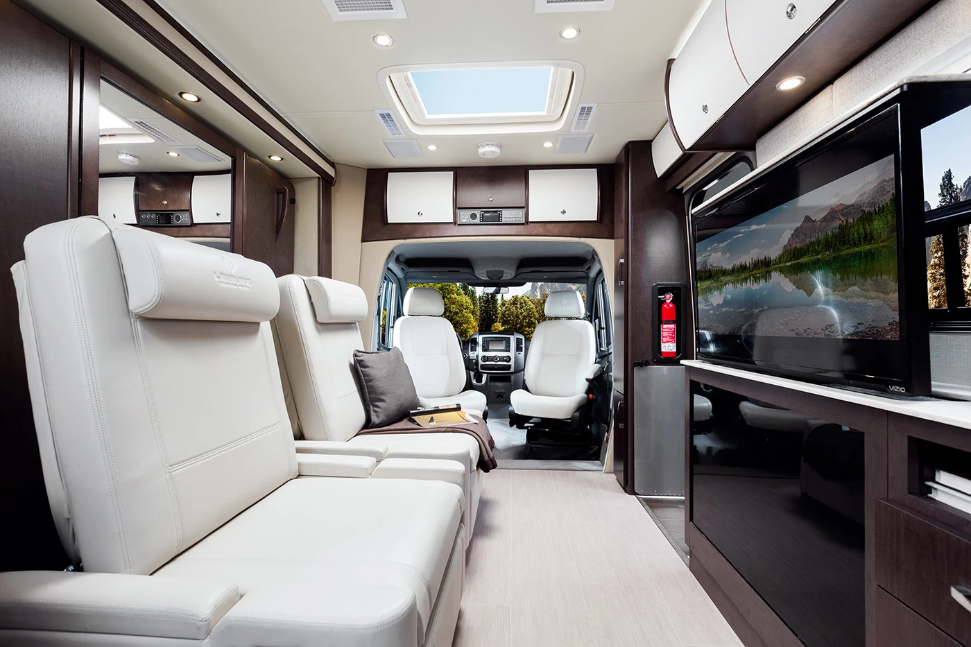 The big addition to the 2016 U24MB is the Leisure Lounge Plus with dual recliners and dual-view TV