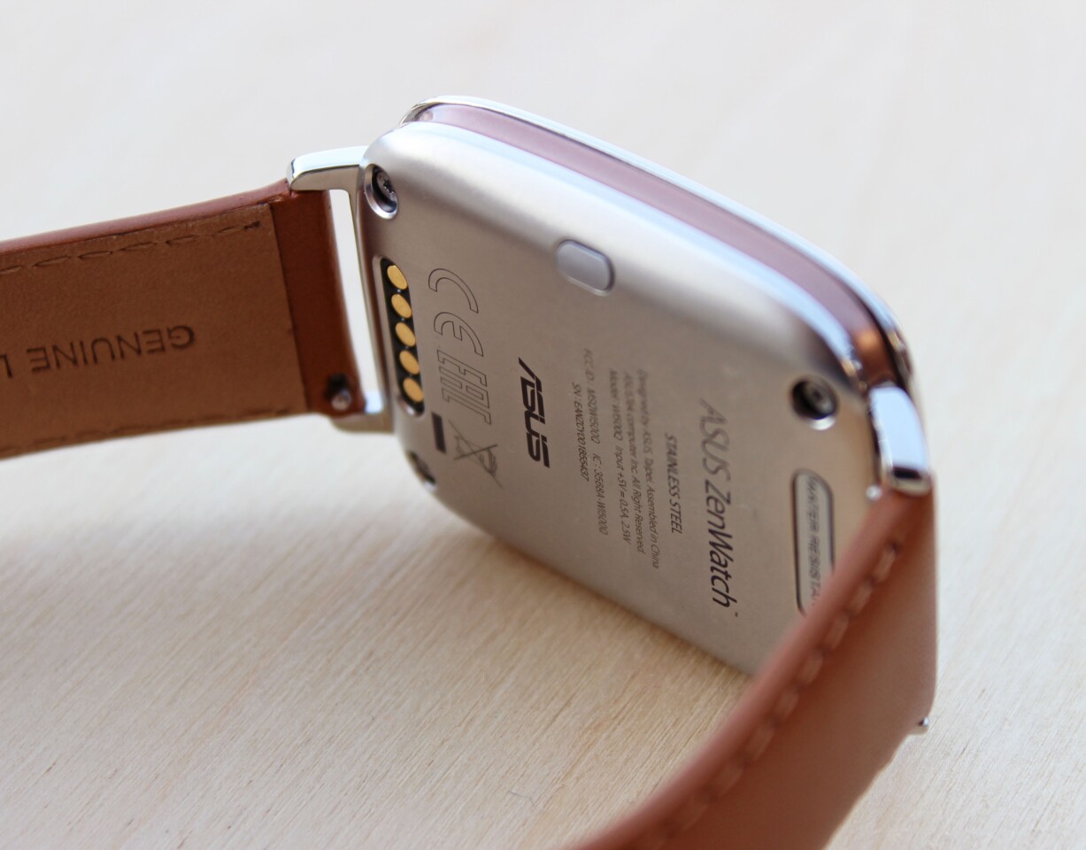 The ZenWatch's stainless steel body (Photo: Will Shanklin/Gizmag.com)