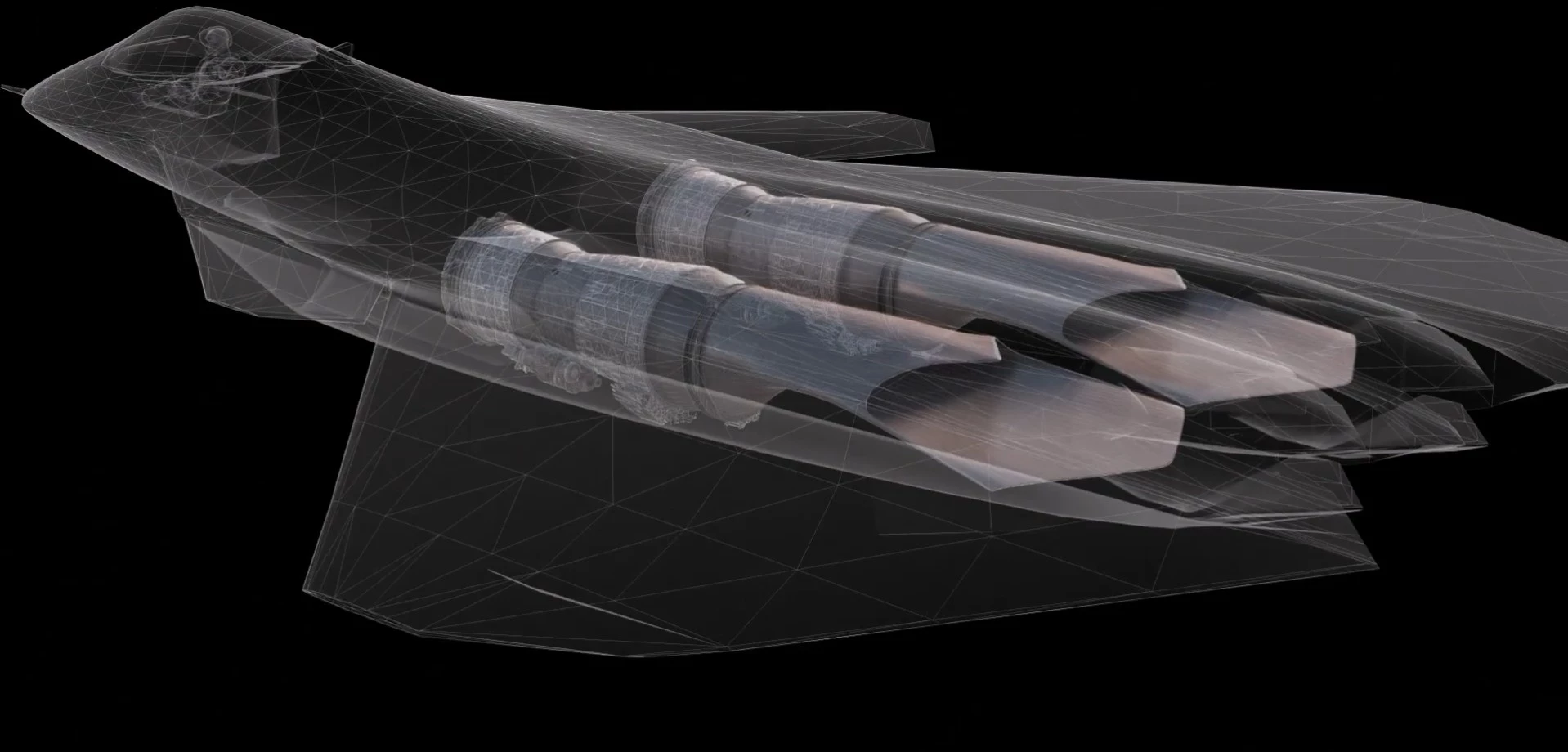 Vue radiographique montrant les moteurs XA-103 (Source : Pratt & Whitney)
