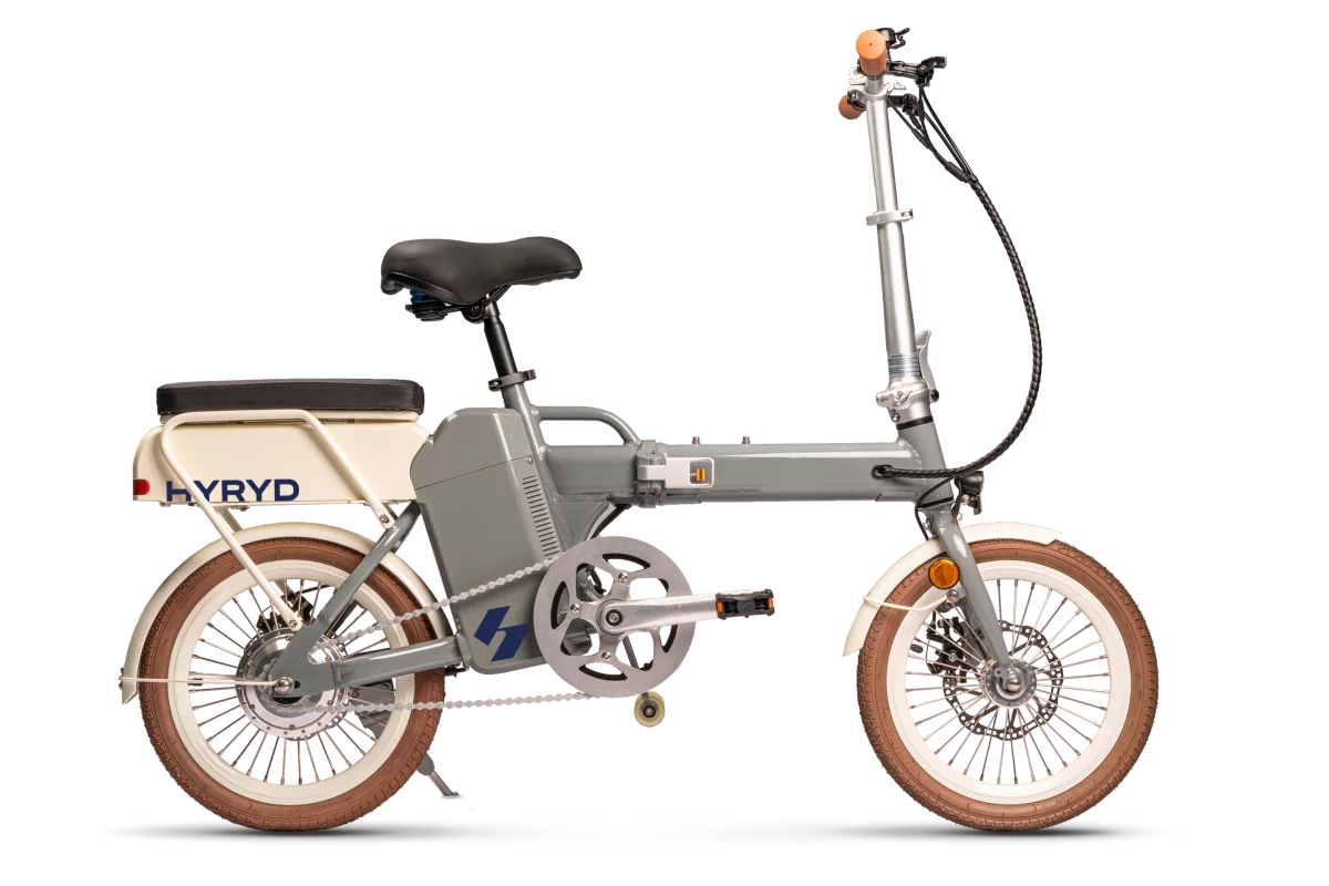 HydroRide Europe AG's HYRYD ebikes use a hydrogen fuel-cell to power the ride, with a compact solar-powered hydrogen generator available for green H2 production potential