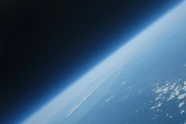 The Earth as seen from probably the cheapest balloon photography setup ever