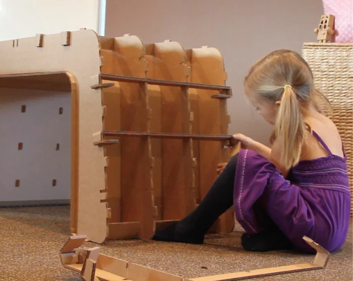 The furniture is designed so that the kids themselves can put it together following flat-pack instructions