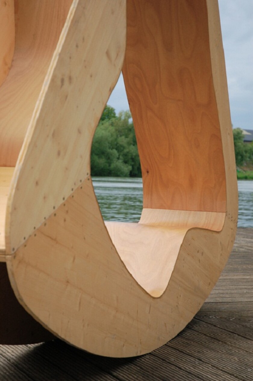 With no people occupying it The Cloud House becomes a striking wooden sculpture