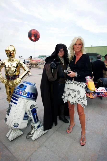 Guests arrive at the Star Wars Red Bull Racing Party
