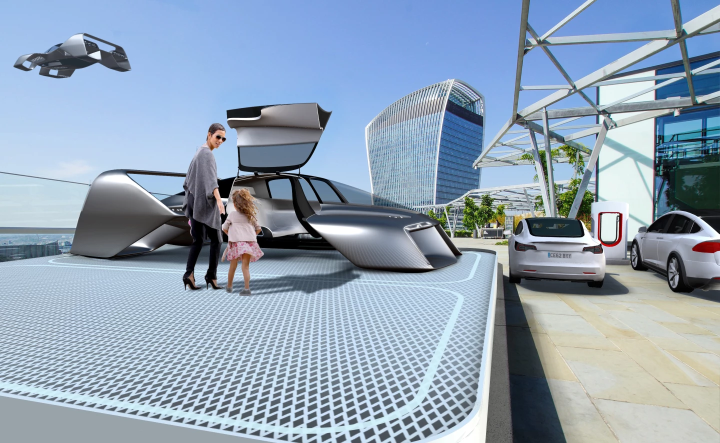 A miniature ground footprint means the LEO would require far less landing, parking and charging space on a rooftop