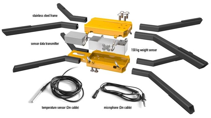 An exploded diagram of the BEEP base