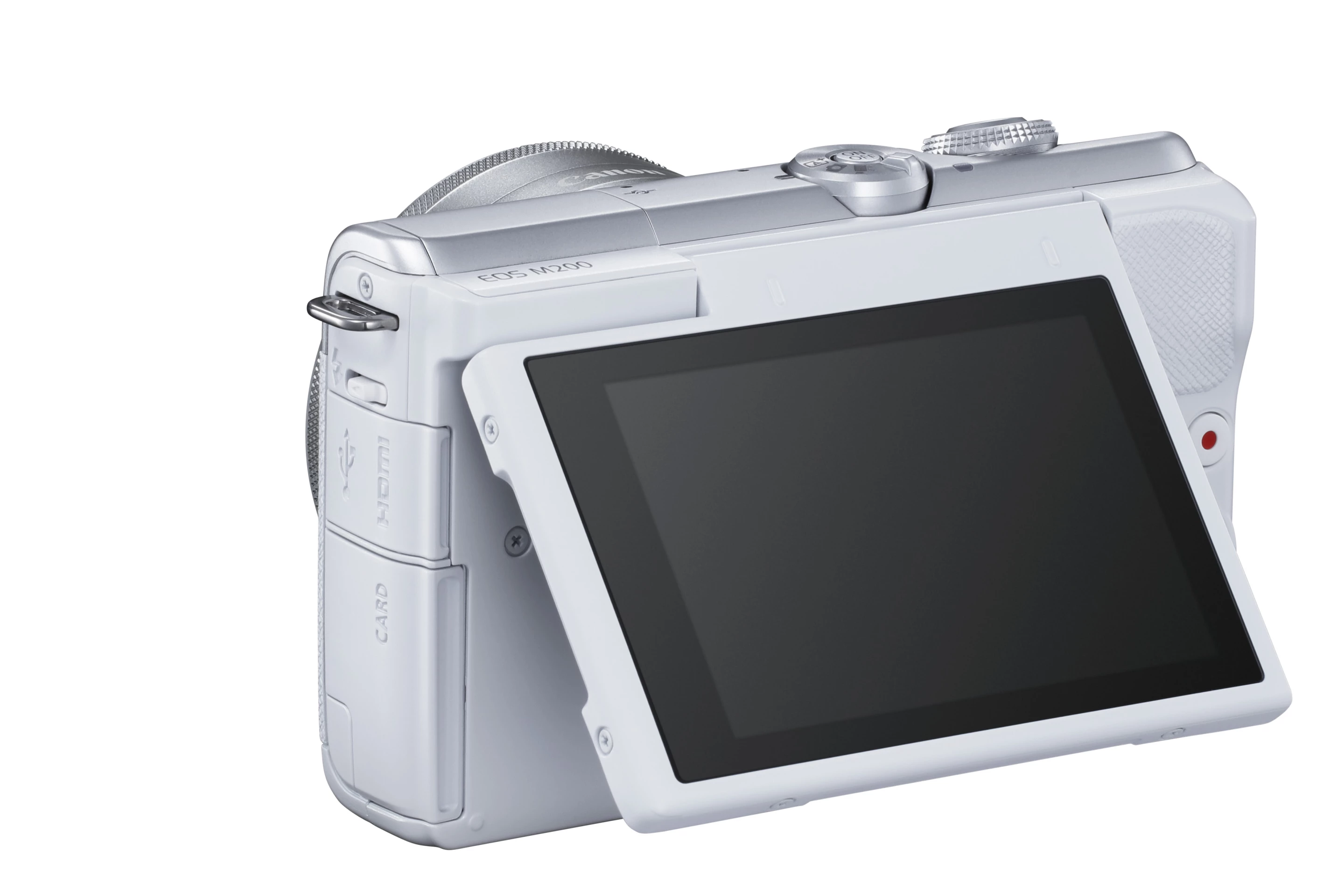 The 3-inch touchscreen LCD panel can flip up for selfies