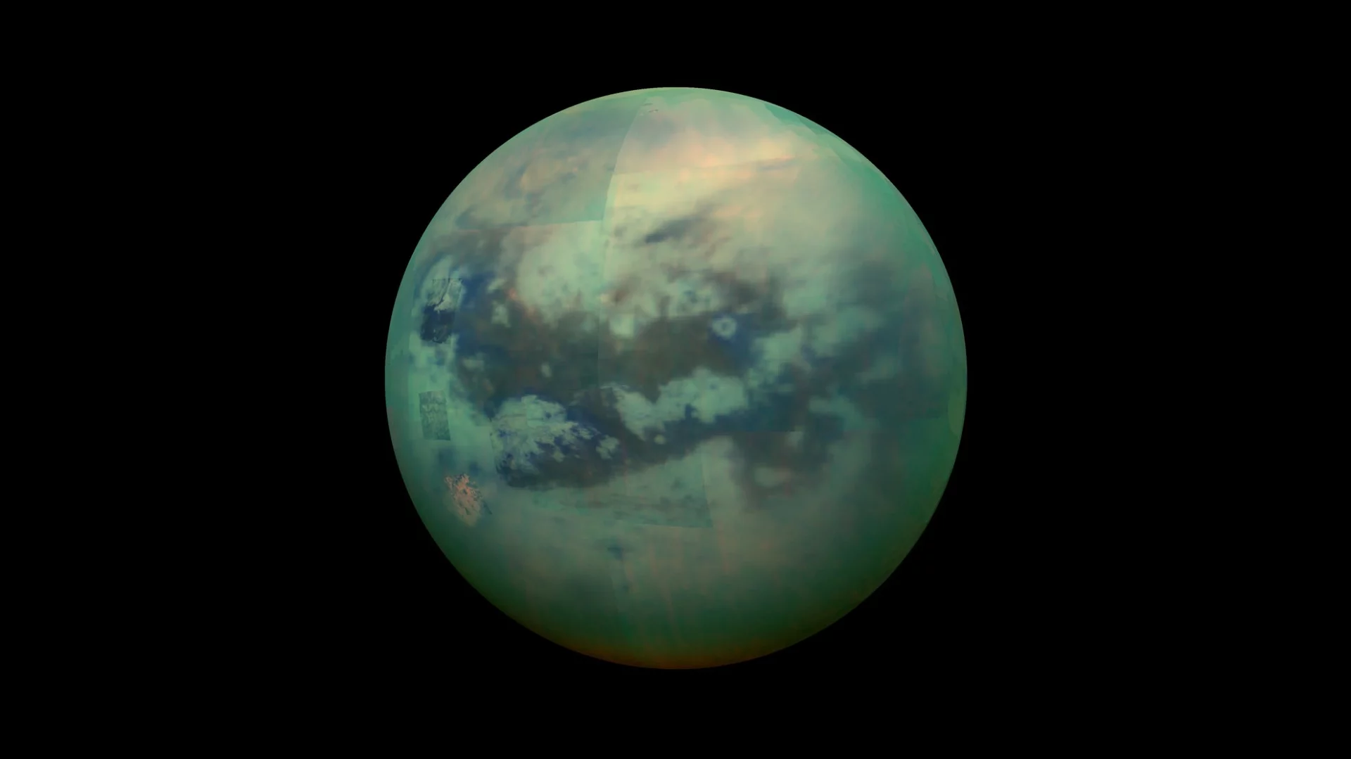 A composite image of Titan