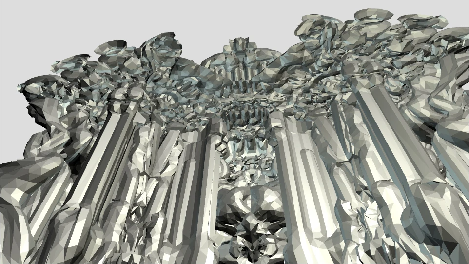 A view of the model during the subdivision process(Image: Hansmeyer / Dillenburger)