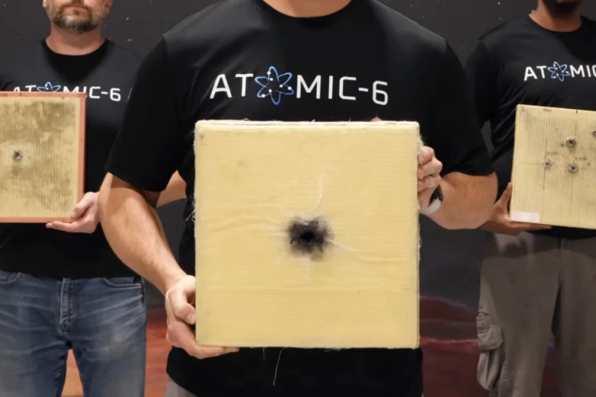 Impact test peces of Space Armor