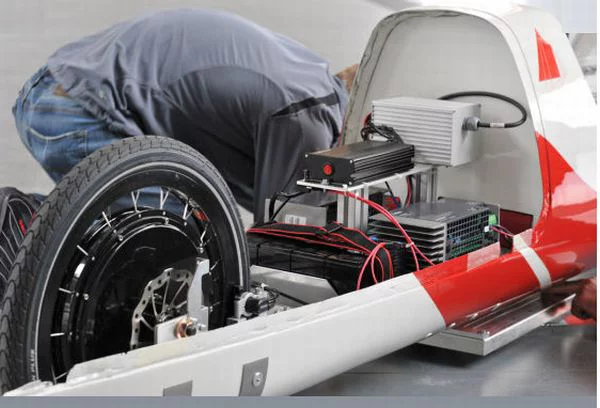 The E-Quickie's monster 2kW motor