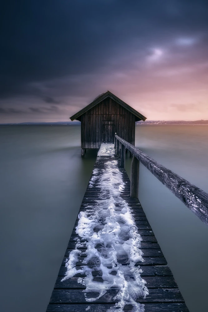 Nominee, Amateur, Landscape. A boathouse on lake Ammersee in Germany