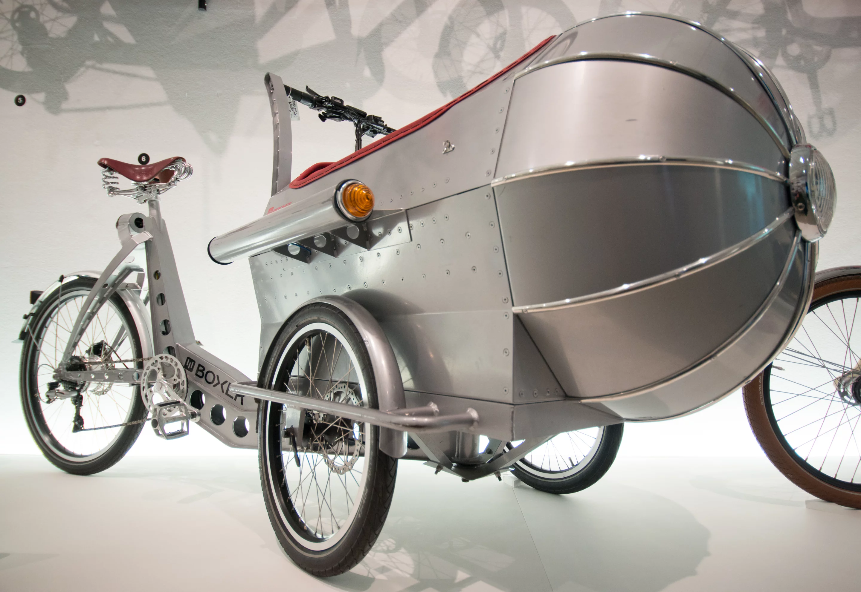 The Boxer Rocket features an airstream-style side car design