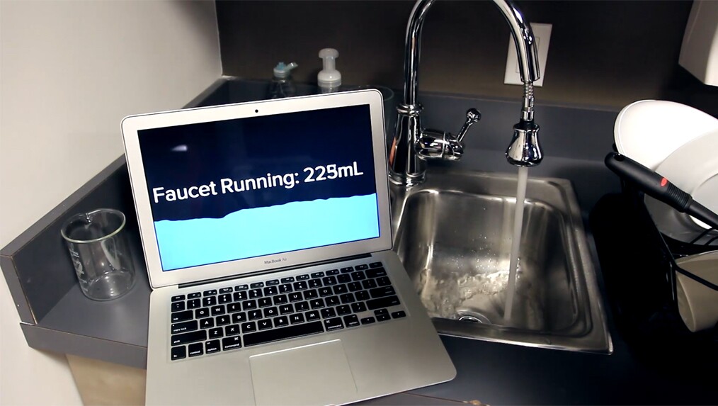 The Synthetic Sensor could monitor things like running water through sounds, and calculate how much water has been used in that time