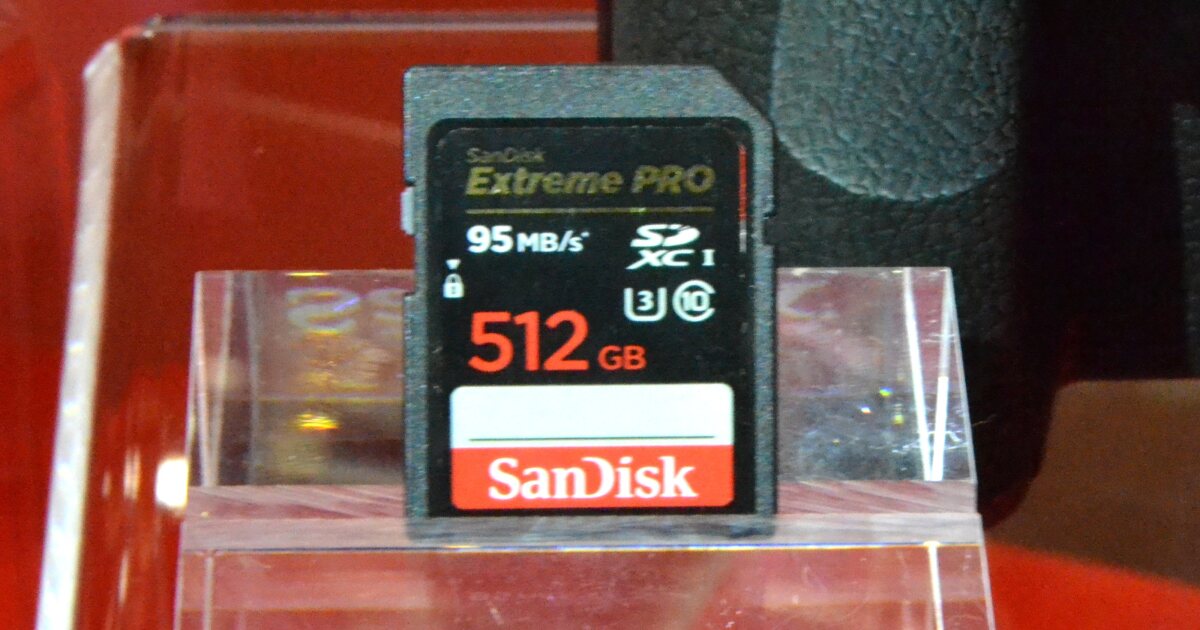 SanDisk unveils world's first 512 GB SD memory card