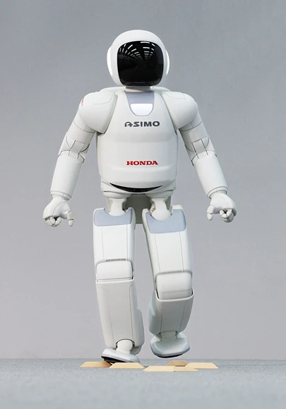 ASIMO walking on an uneven surface