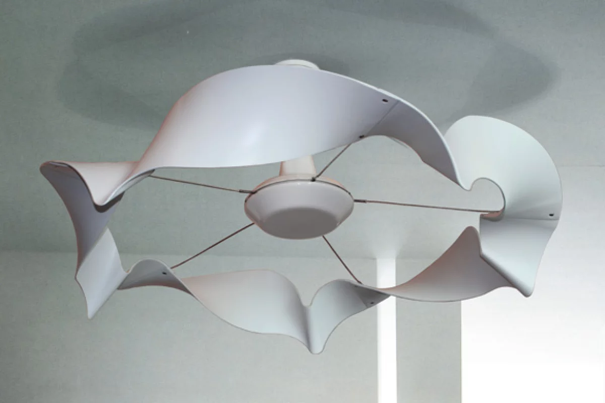 The Ribbon, a loop-bladed prototype ceiling fan