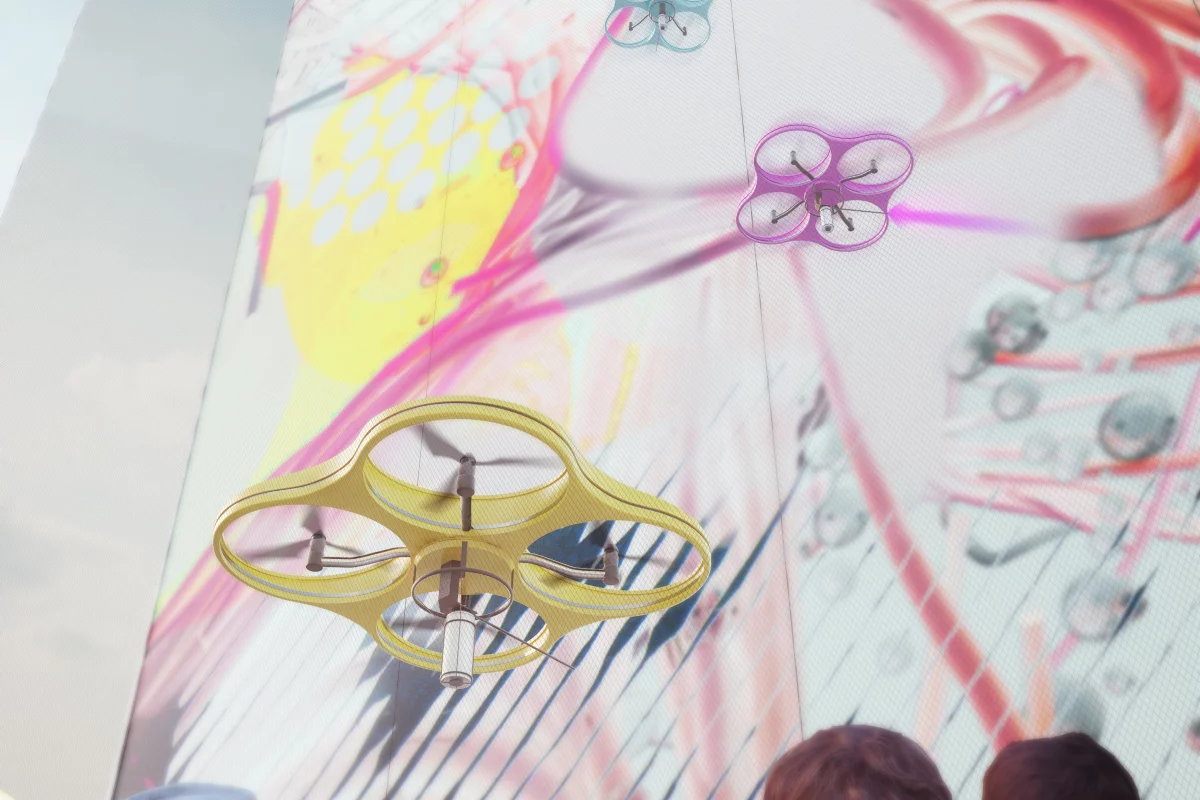 These app-controlled graffiti drones are designed to add color to the many bare walls across cities