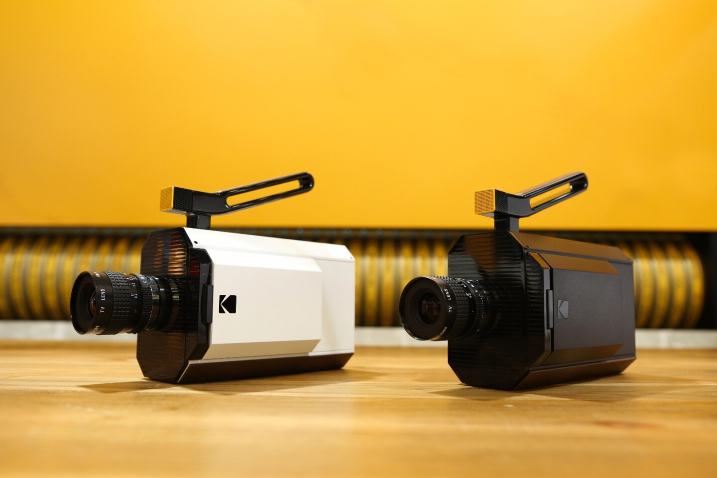 The Kodak Super 8 camera will be available in two colors – midnight black and bone china (off-white, in other words)