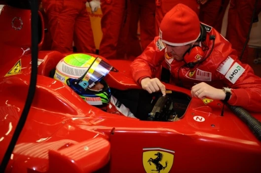Felipe Massa in the pits - Ferrari will use KERS in Melbourne GP