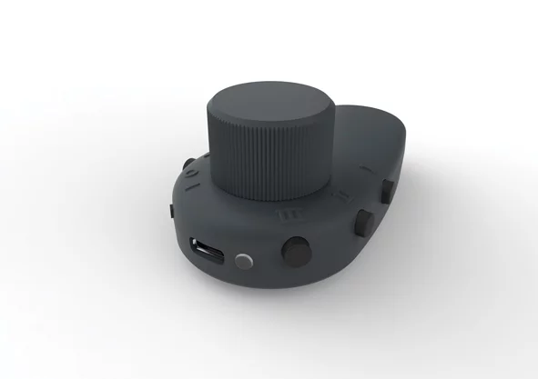 The Aero AE-1 wireless companion controller features a proprietary 2.4 GHz wireless chip from Nordic Semiconductor to communicate with the effects pedal from up to 30 m away