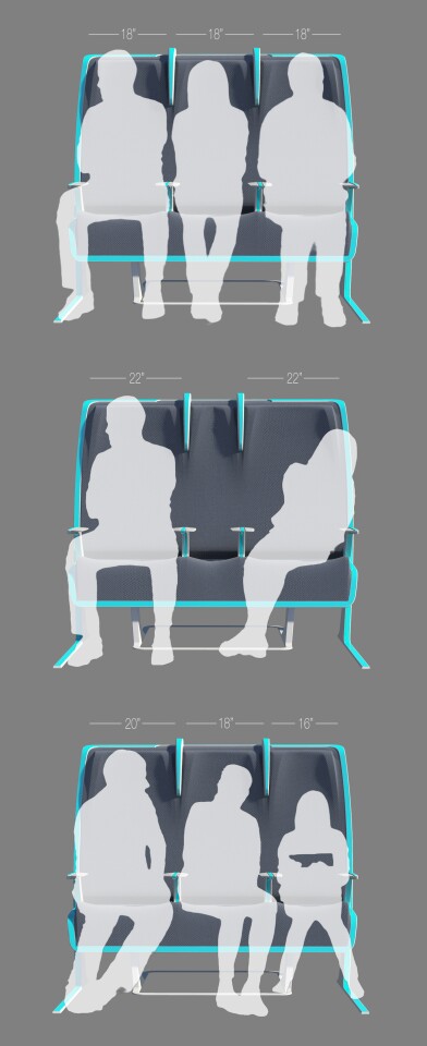 Examples of Morph customized seating