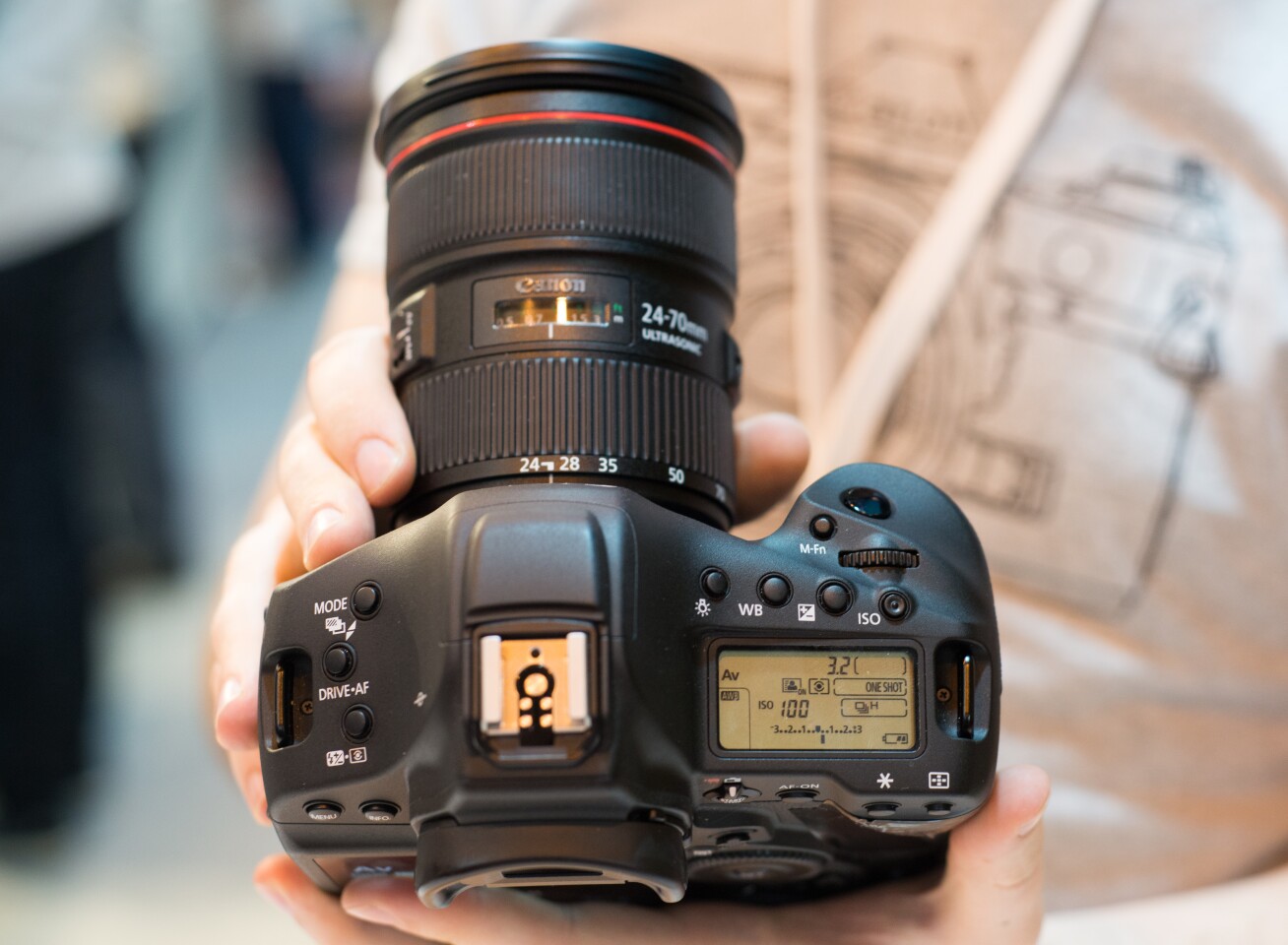 The layout of the Canon EOS-1D X Mark II will feel familiar to current Canon shooters
