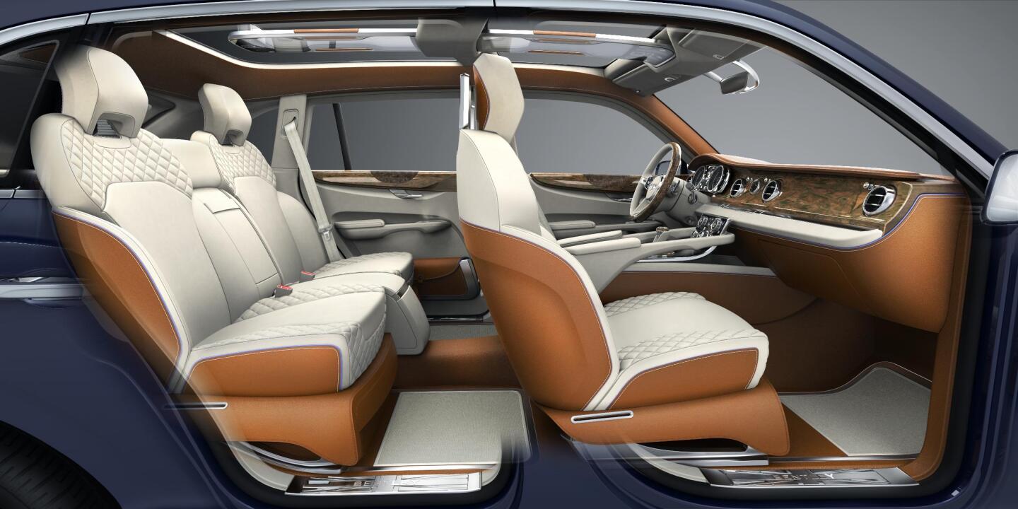 The Bentley interior provides a level of luxury not typically seen on an SUV