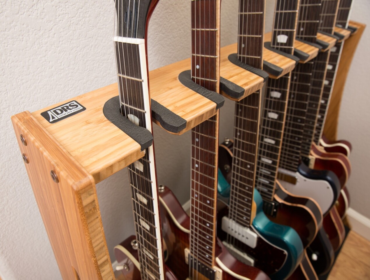 Modular guitar racks designed for the living room