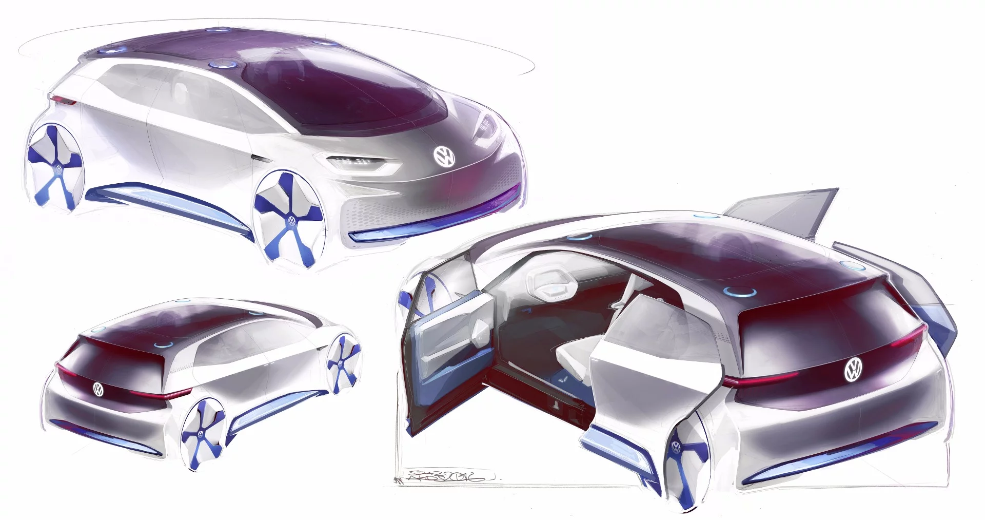 The Volkswagen ID concept sketch
