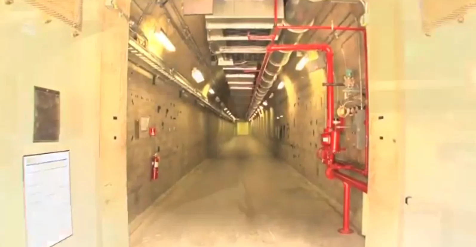 The 230-foot concrete tunnel leading to the vault