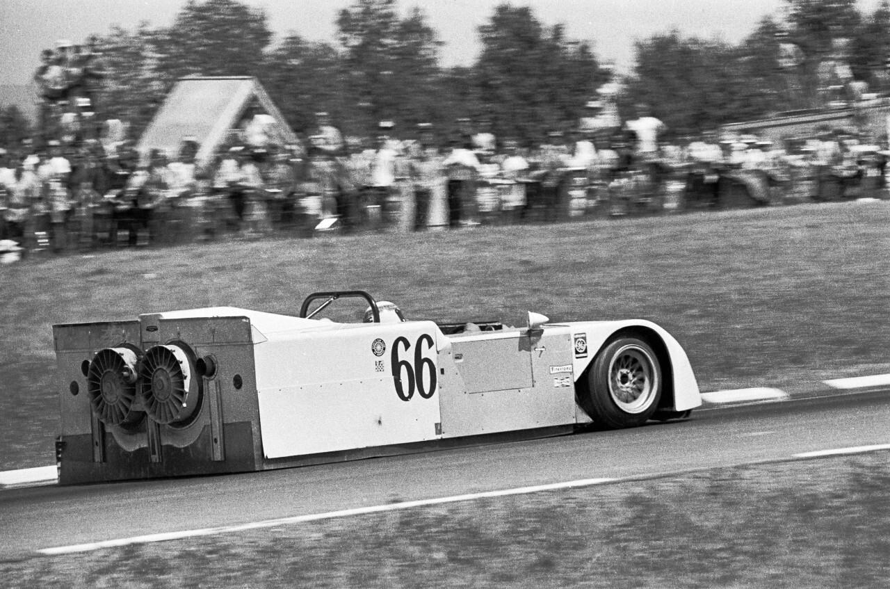 The 1970 Chaparral 2J used a radical fan-suction system that was quickly banned