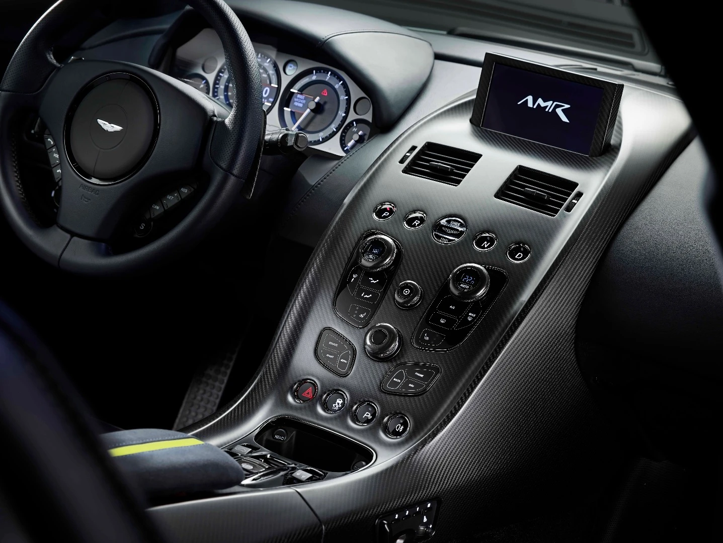 Aston Martin Rapide AMR: carbon center console