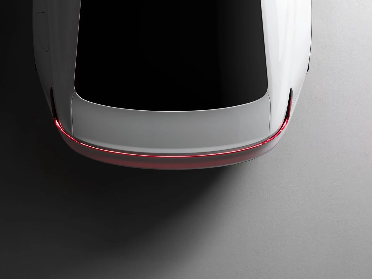 A teaser image of the Polestar 2