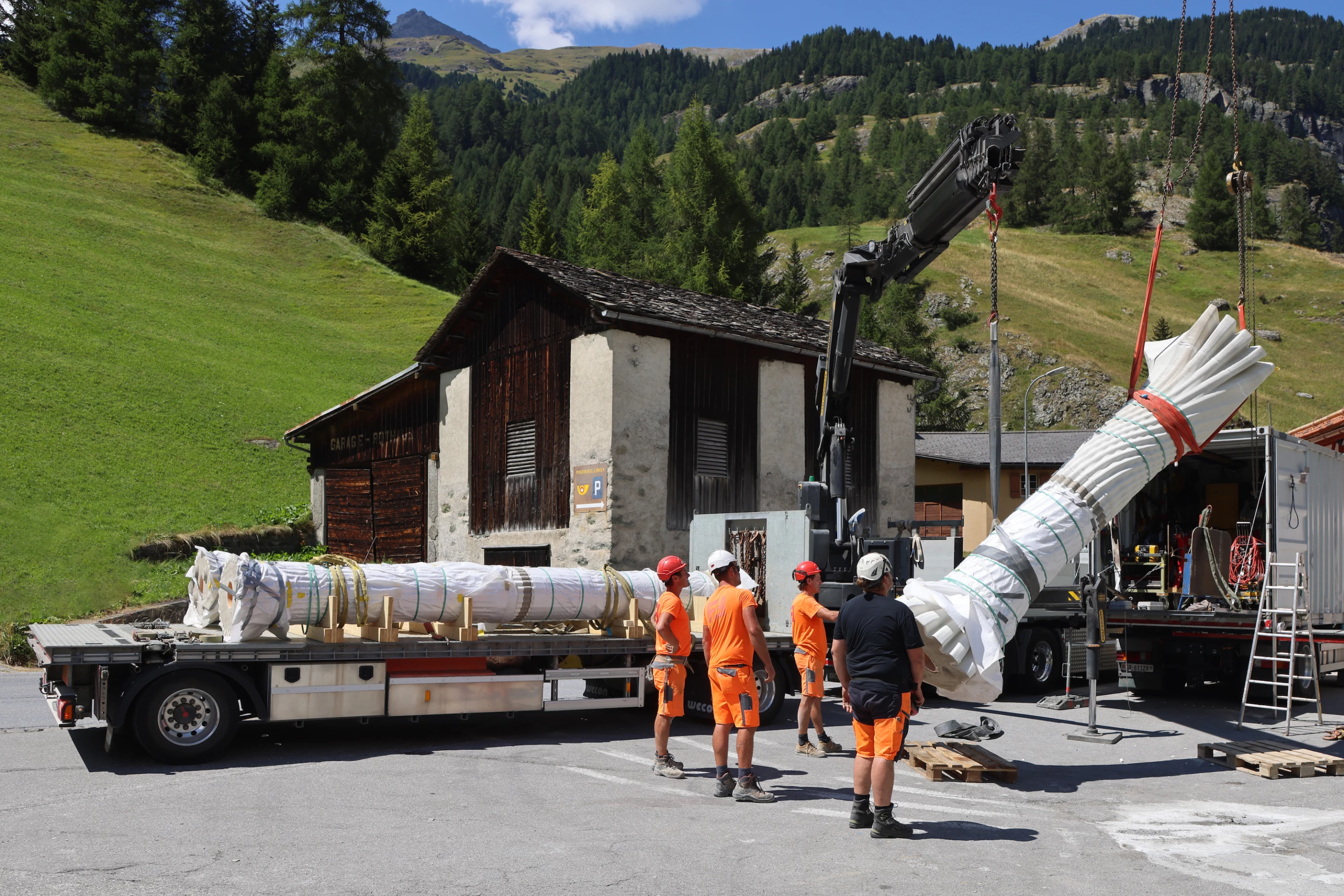 The White Tower's individual pieces will be transported to the build site by truck