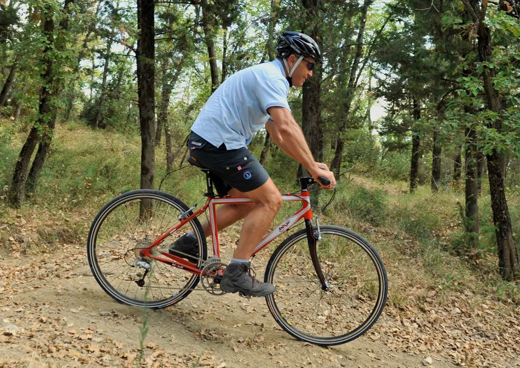 What's wrong with this picture? Well, the cyclist is actually moving ahead by pedaling in reverse