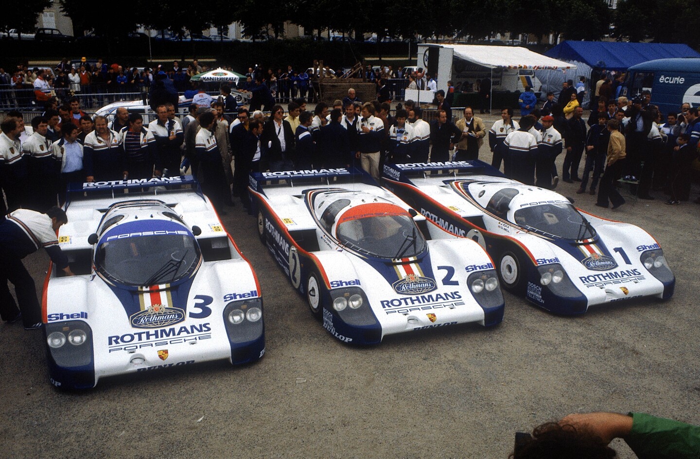 There were 16 Porsche Le Mans winners on display at the event