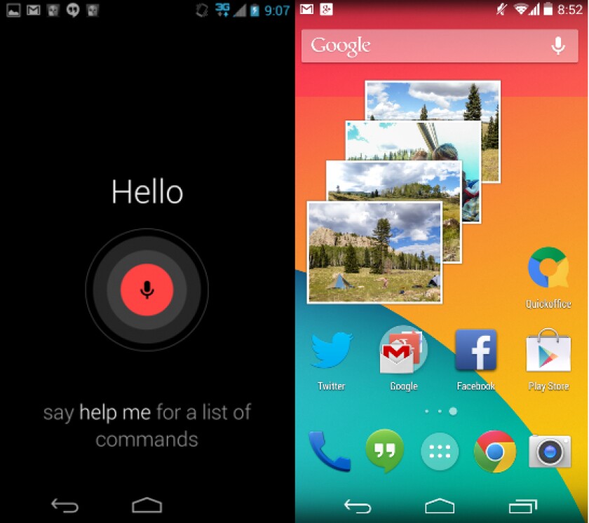 Software scores: Touchless control on the Moto X and Android KitKat on the Nexus 5