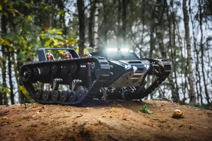 All of the XRC Brawler's 6-mm aluminum chassis parts can be removed and replaced if damaged