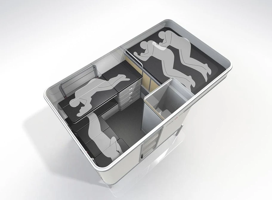 Quantis makes the most of its small interior with a multi-level design