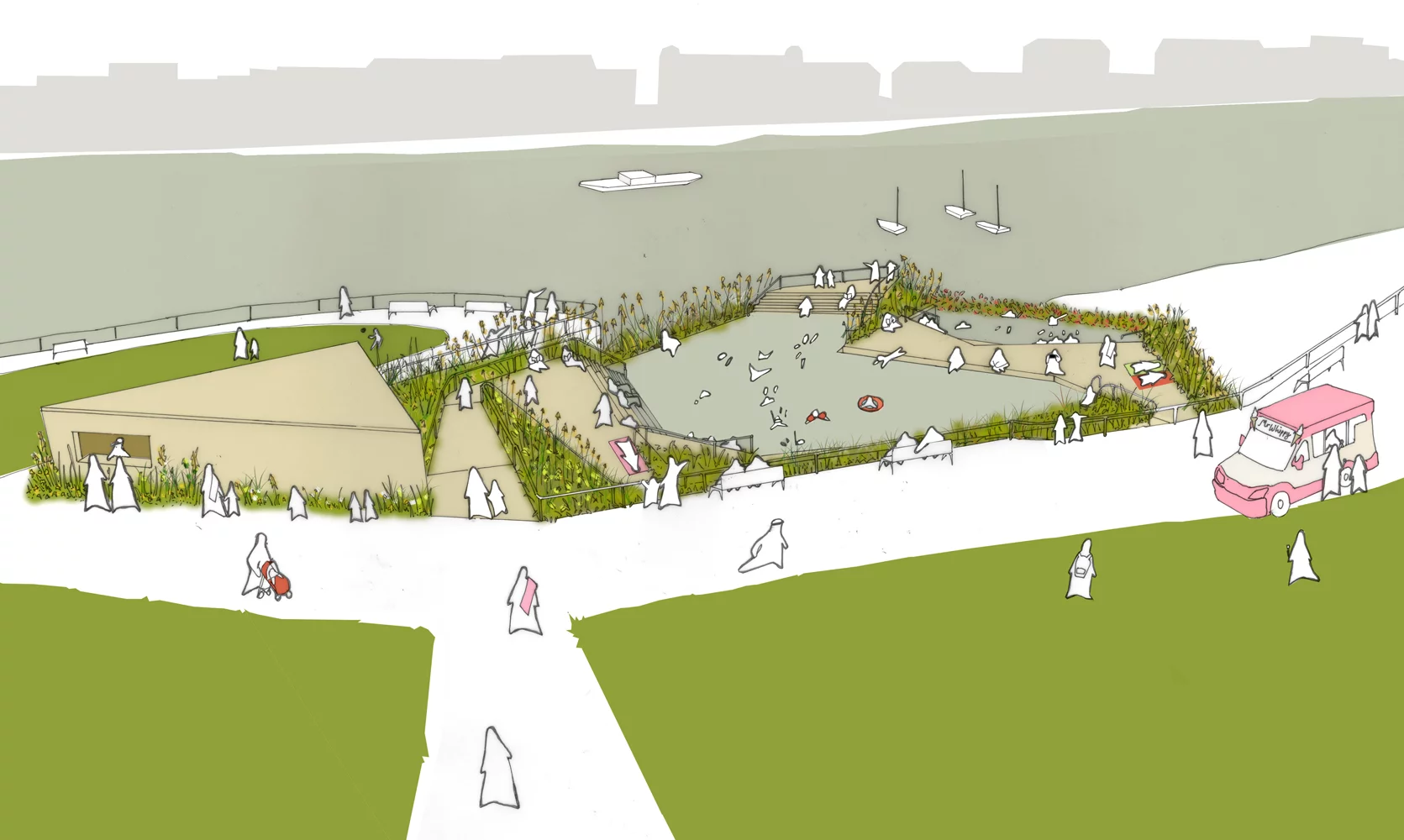 As well as serving visitors, the pools would benefit fish, birds and plants